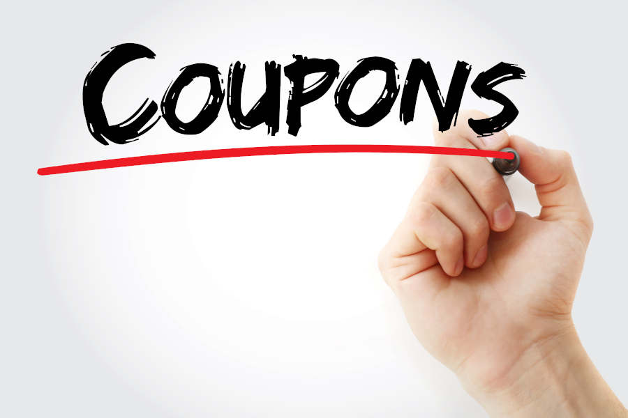 hand drawing line under coupon text for small businesses in central Illinois