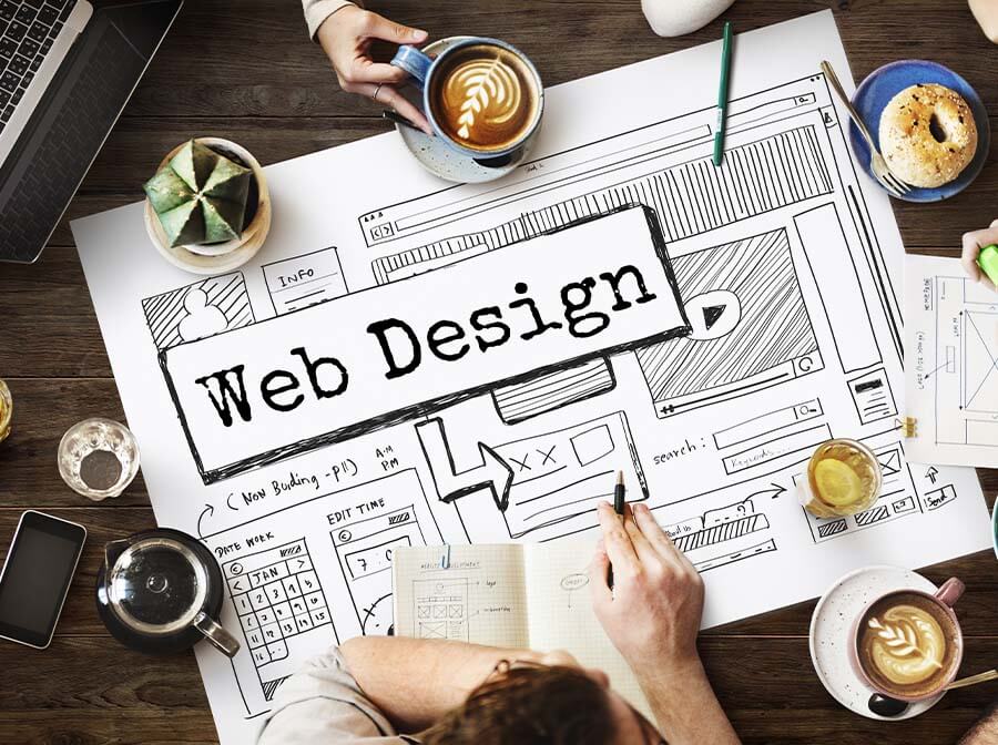 Sketch of custom website design for businesses in Titusville