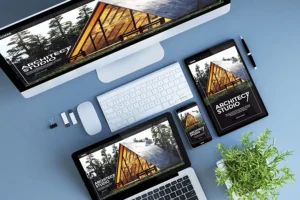 Right Click Digital, Inc.—A top view of a website that is responsive on multiple mobile devices in St. Louis, MO.