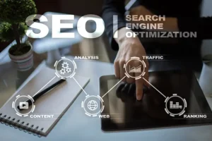 Right Click Digital, Inc. —A person uses an iPad to navigate a website that optimizes search engine optimization in St. Louis, MO.