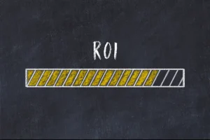 Right Click Digital, Inc. – A graphic showcasing a progress bar with yellow shadings, showcasing a need for better ROI in Fairview Heights, IL.